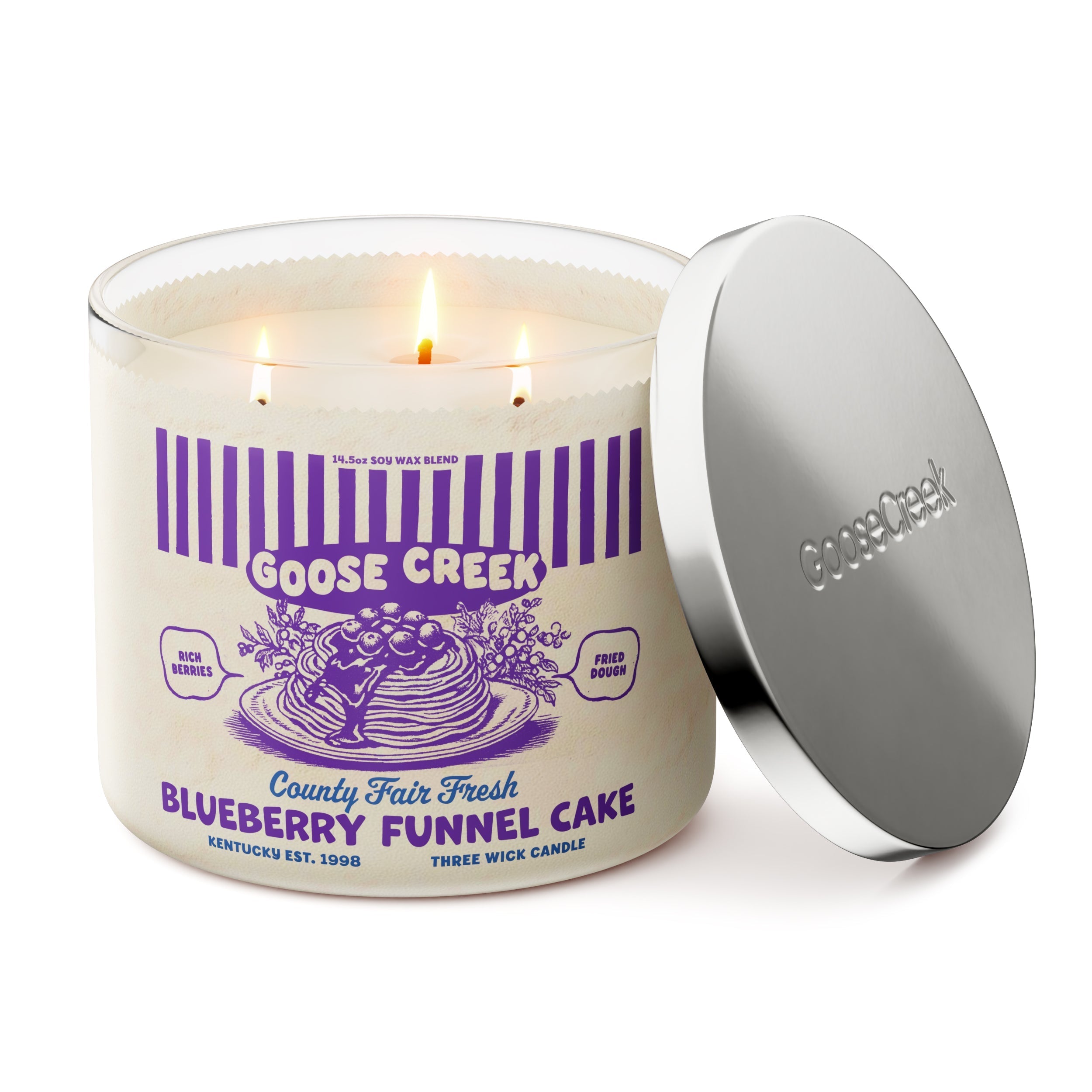 Blueberry Funnel Cake 3-Wick Candle