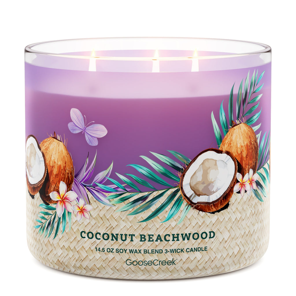 Coconut Beachwood 3-Wick Candle