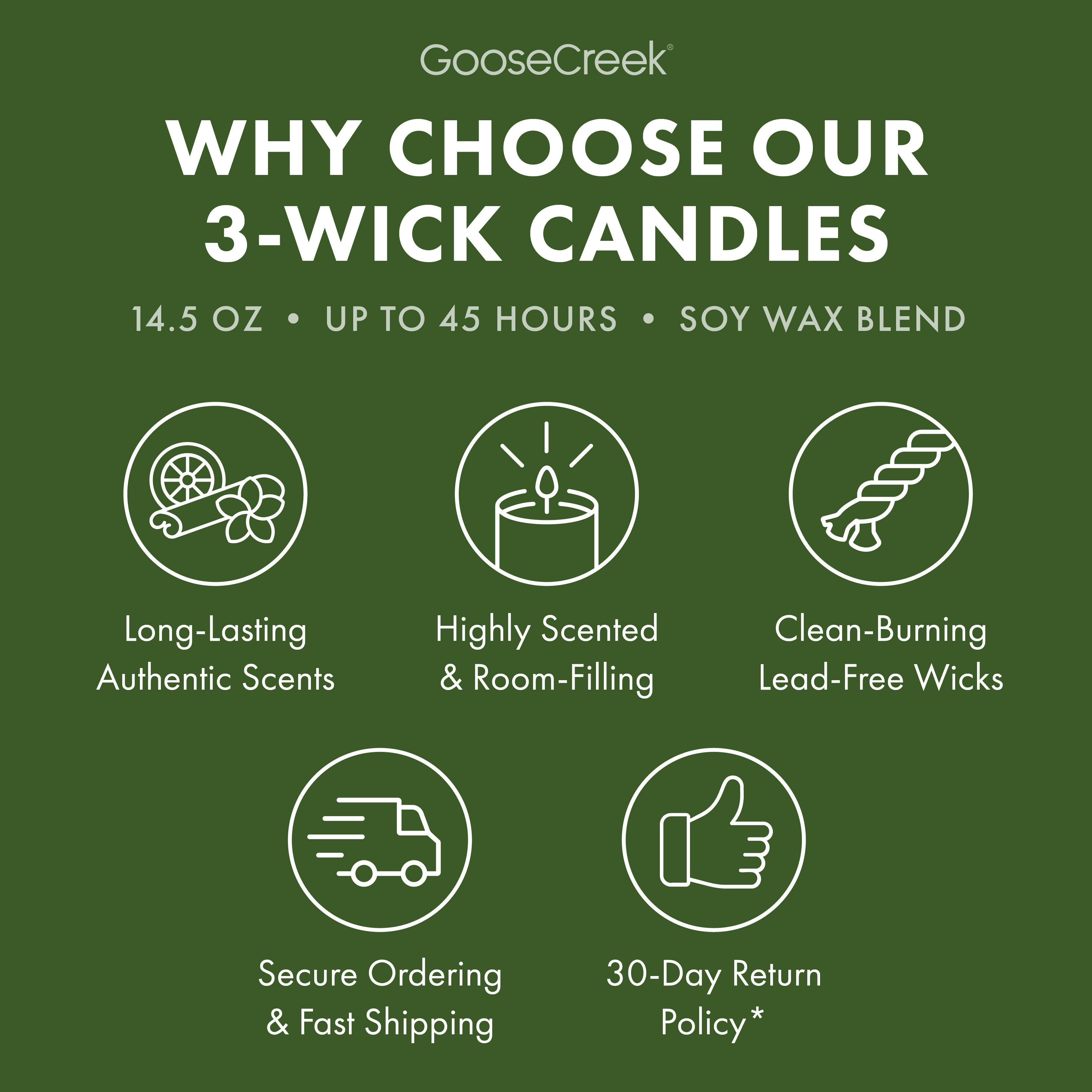 Forest Pine Trees 3-Wick Candle