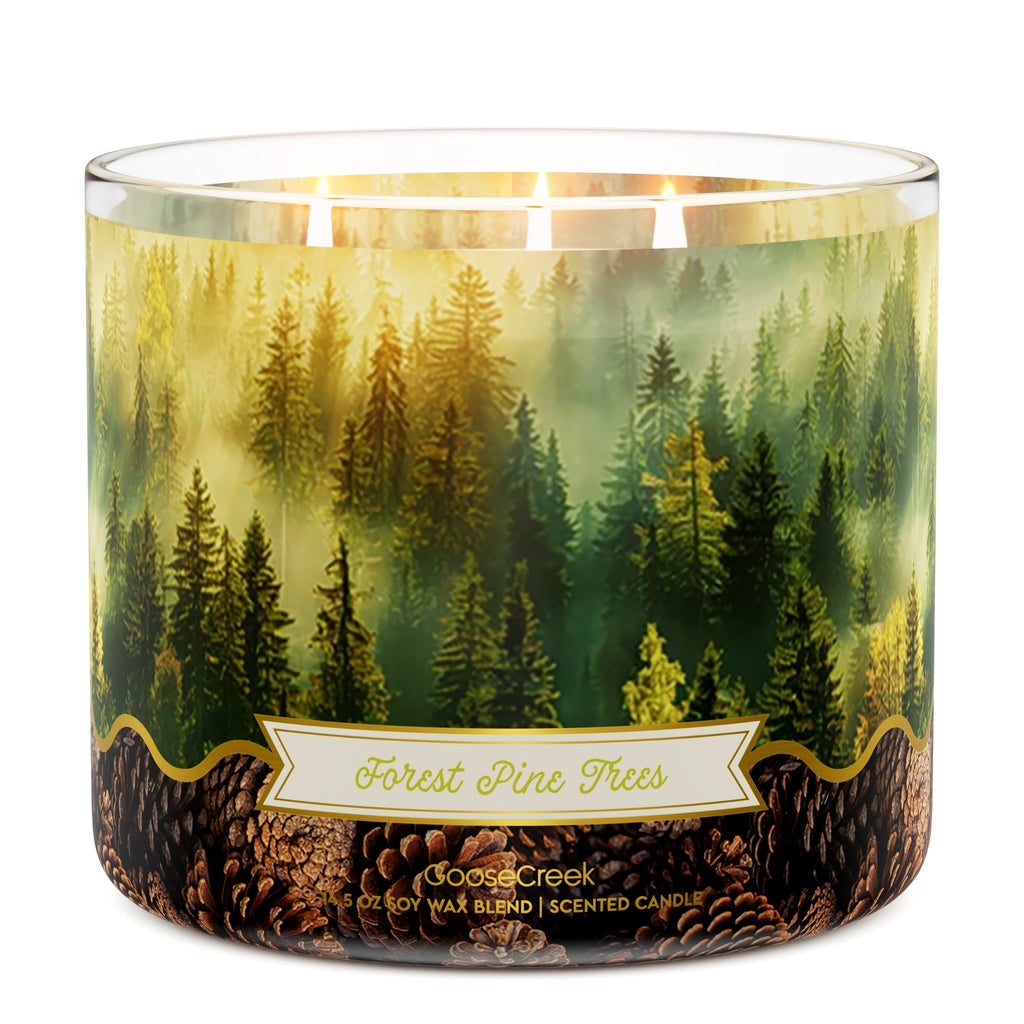 Forest Pine Trees 3-Wick Candle
