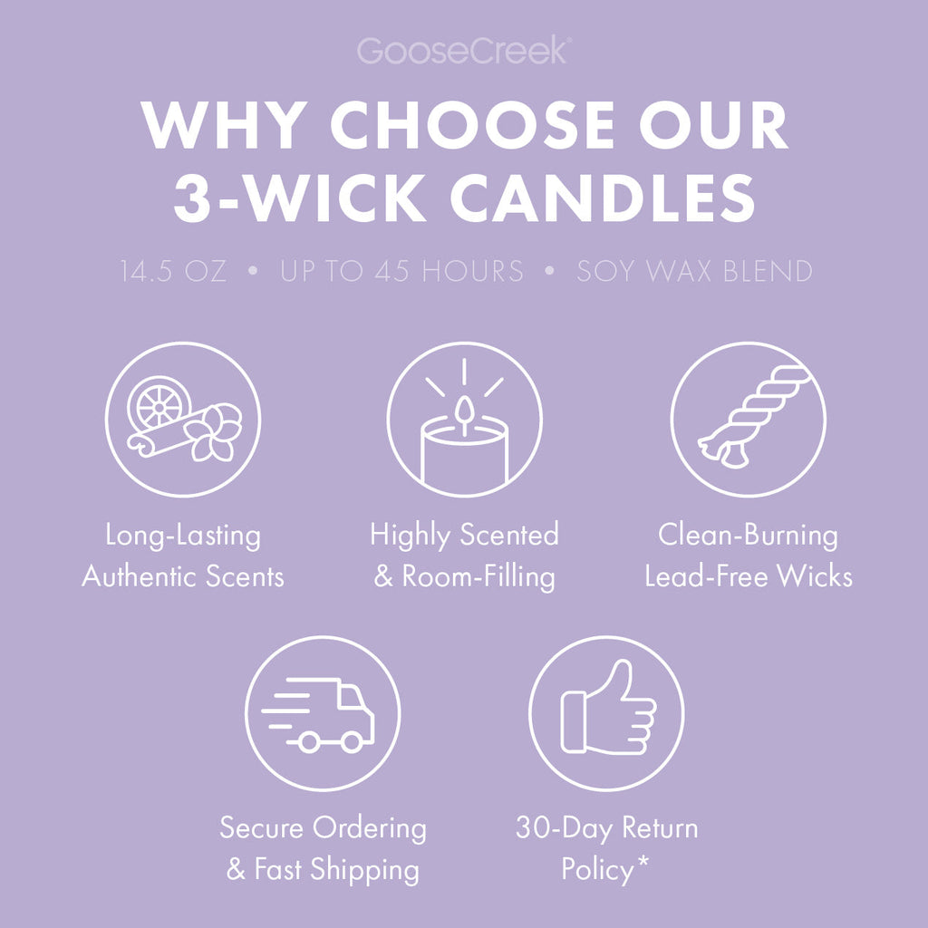 Lavender Vanilla Odor Eliminating 3-Wick Candle