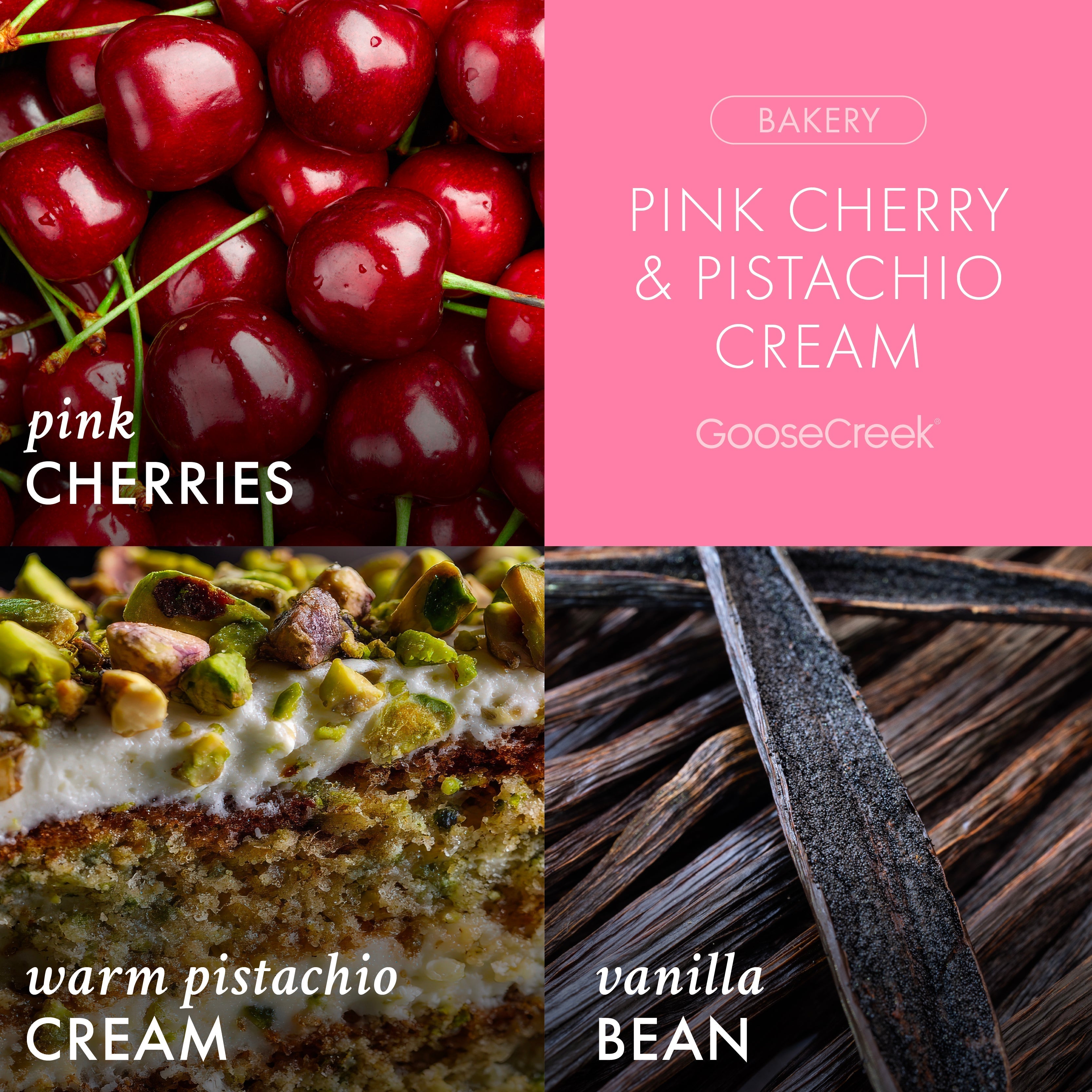 Pink Cherry & Pistachio Cream 3-Wick Candle