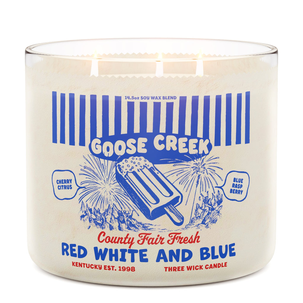 Red, White & Blue 3-Wick Candle