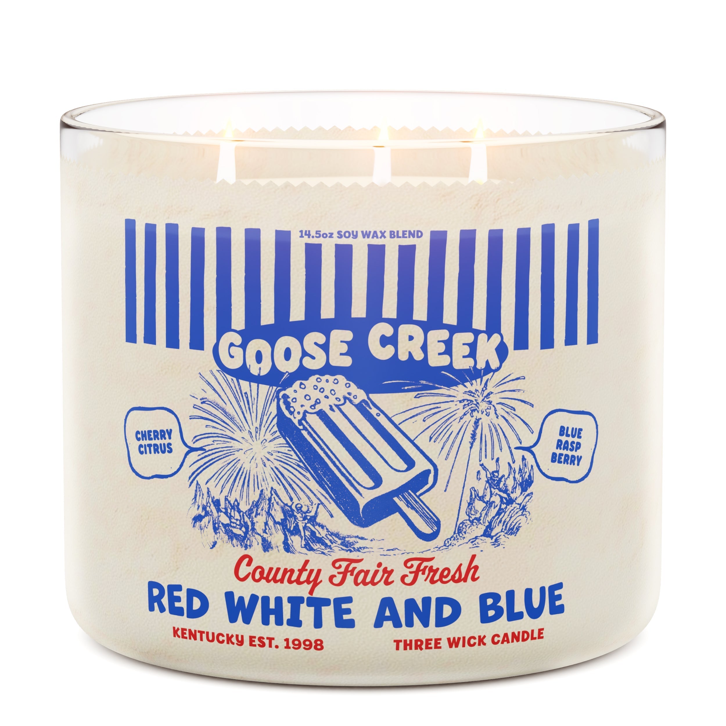 Red, White & Blue 3-Wick Candle