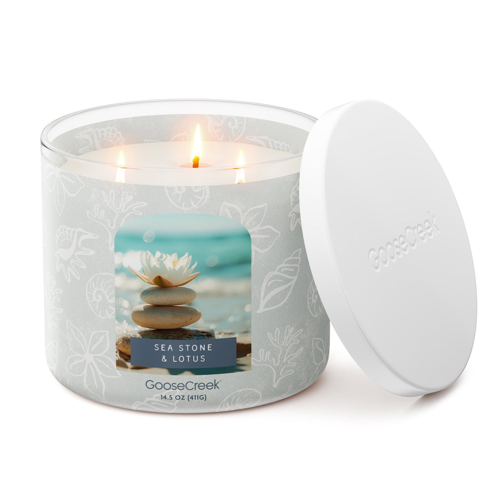 Seastone & Lotus 3-Wick Candle