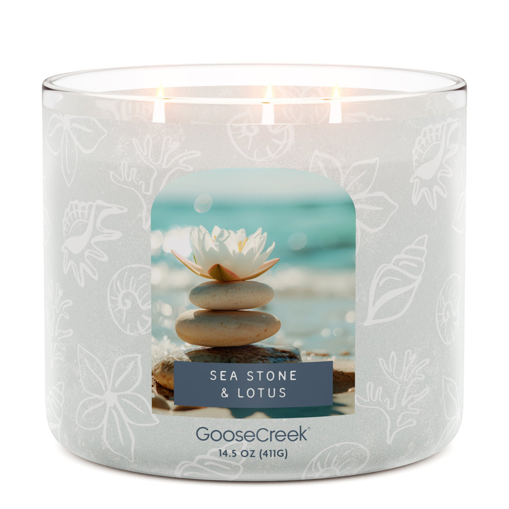 Seastone & Lotus 3-Wick Candle