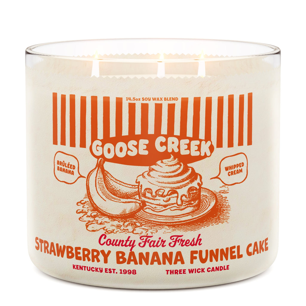 Strawberry Banana Funnel Cake 3-Wick Candle