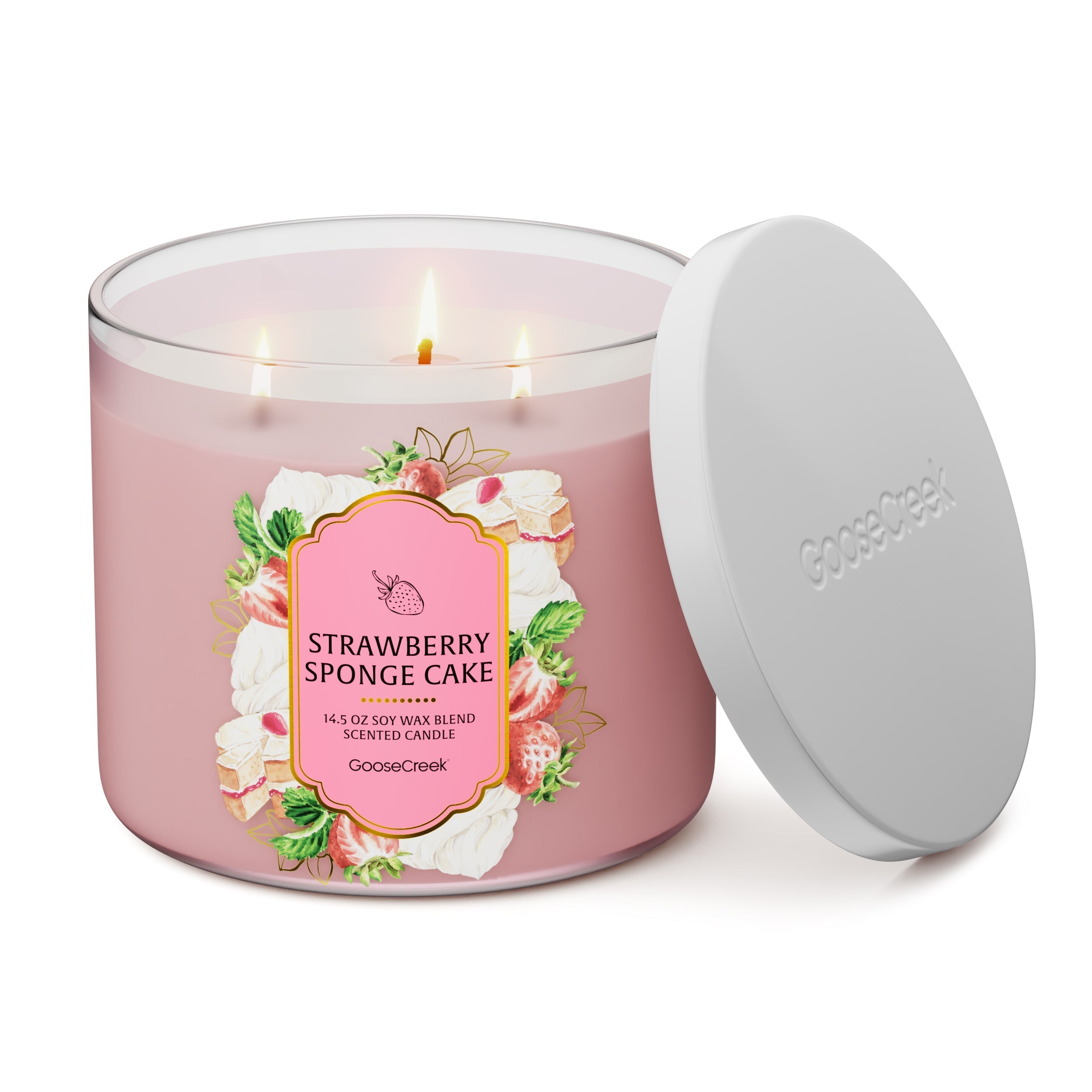 Strawberry Sponge Cake 3-Wick Candle