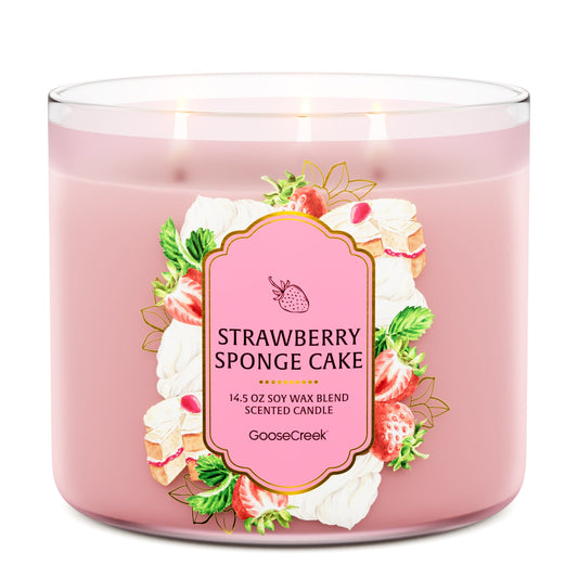 Strawberry Sponge Cake 3-Wick Candle