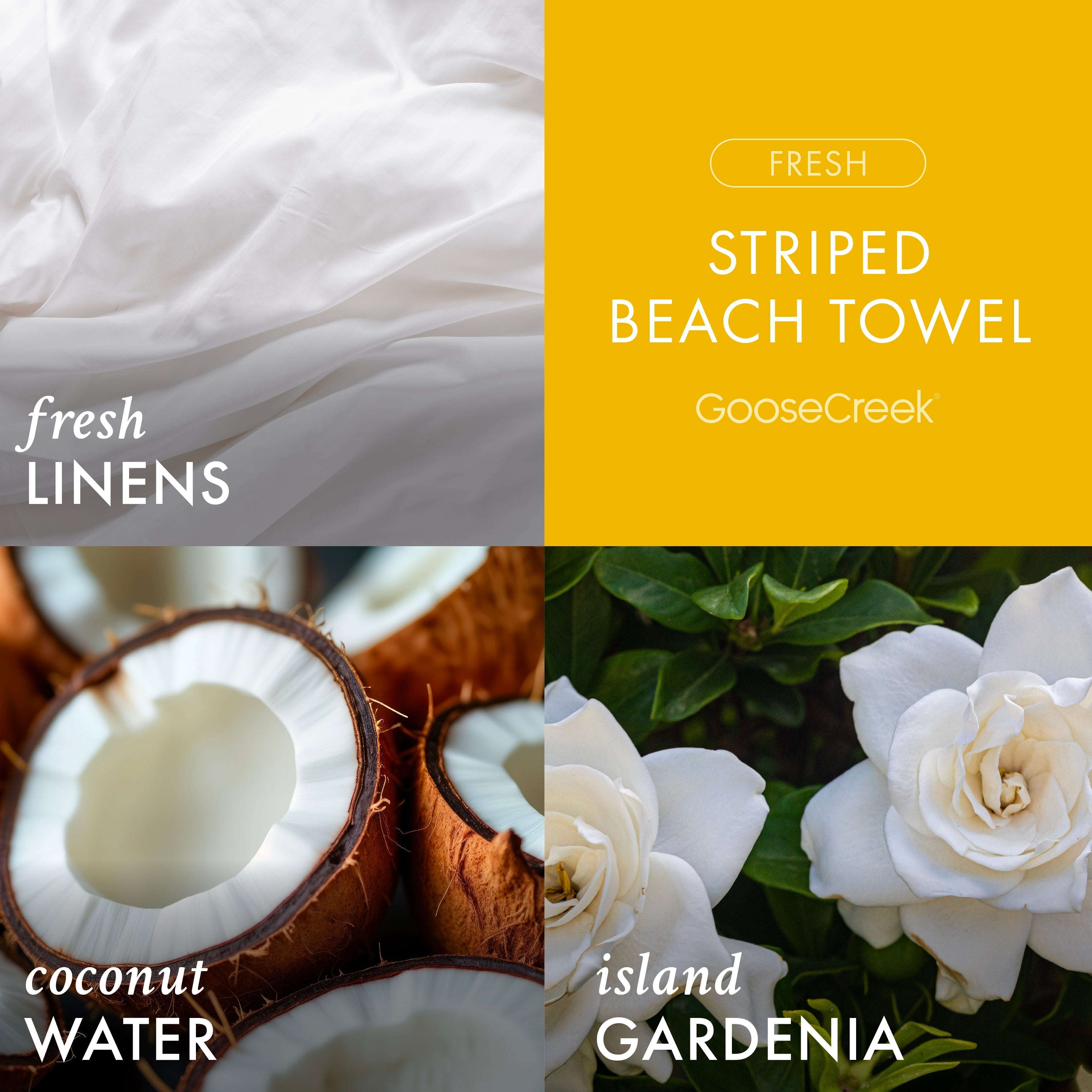Striped Beach Towel 3-Wick Candle