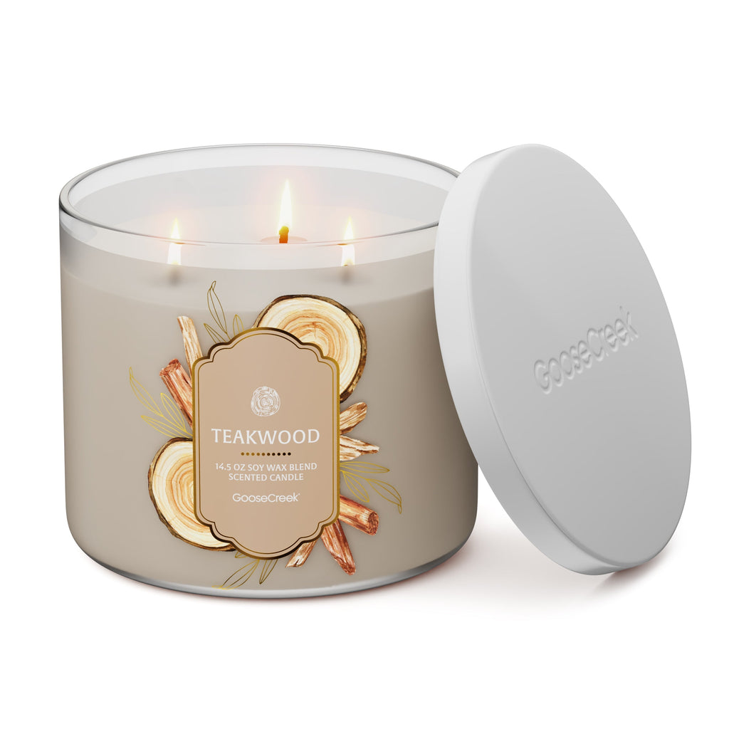 Teakwood 3-Wick Candle