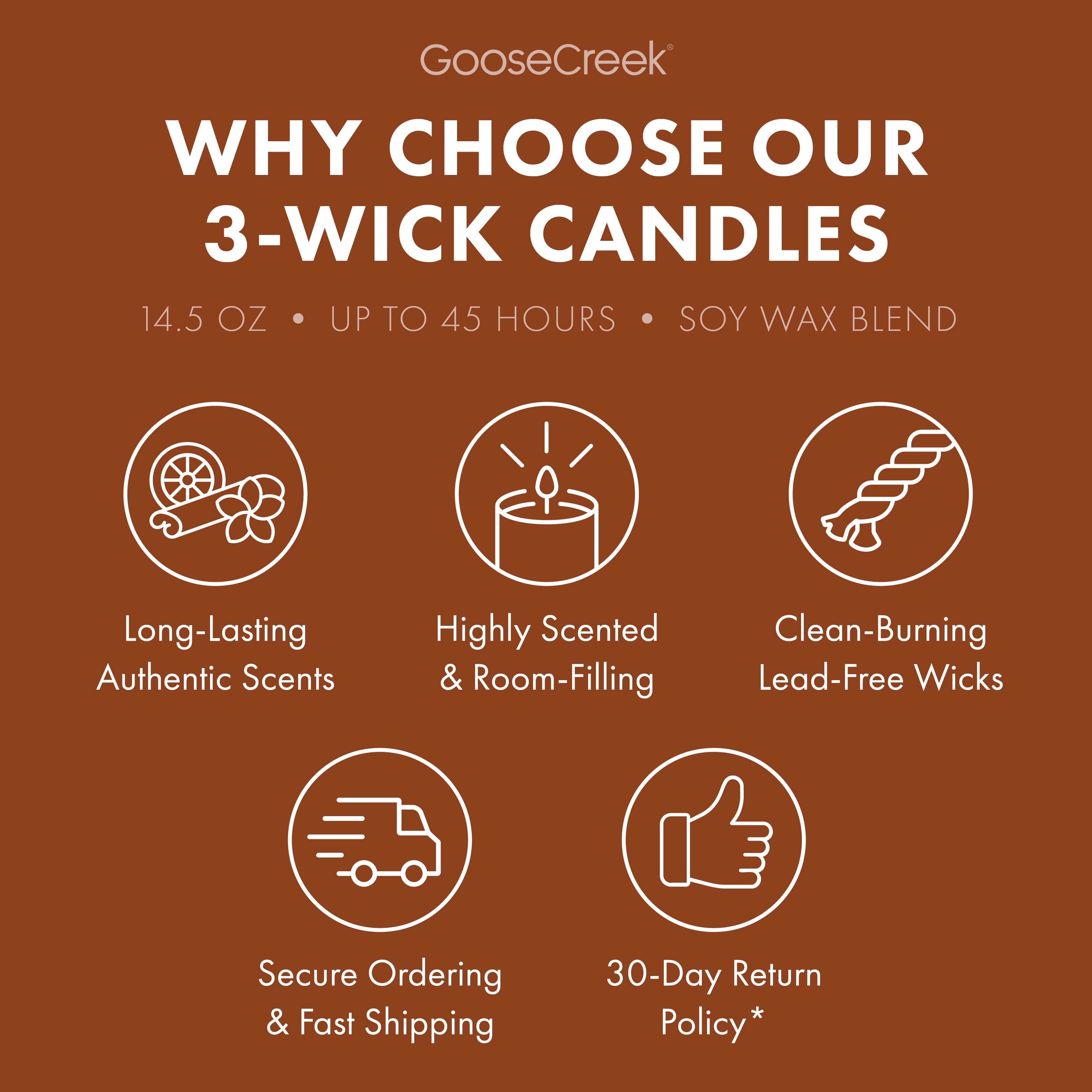 Teakwood Odor Eliminating 3-Wick Candle
